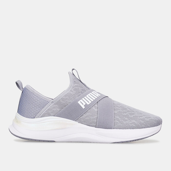 PUMA Women's SOFTRIDE Harmony Meta Slip-On Shoes Grey image number 0