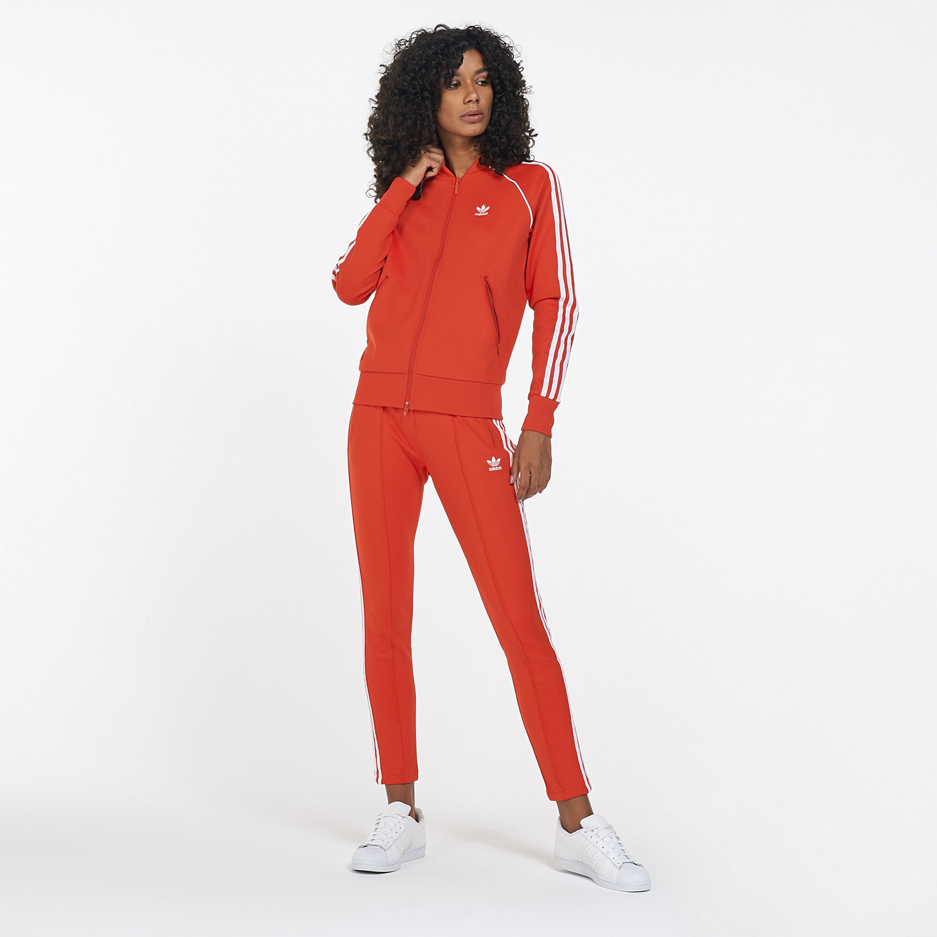 Womens orange adidas shop tracksuit