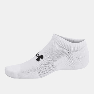 Under Armour Training Cotton No-Show Socks (3 Pairs) White