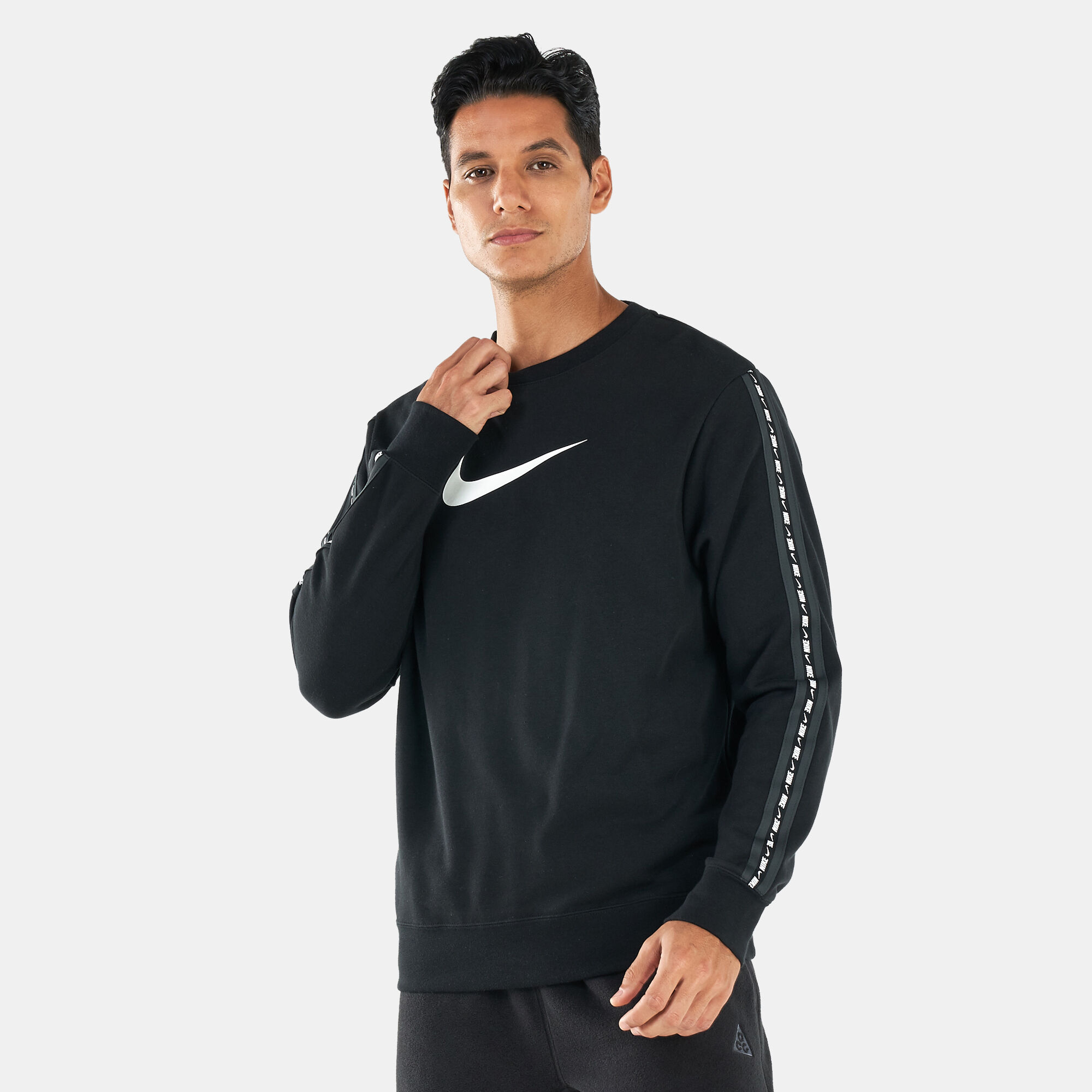Mens black nike crew neck sweatshirt clearance