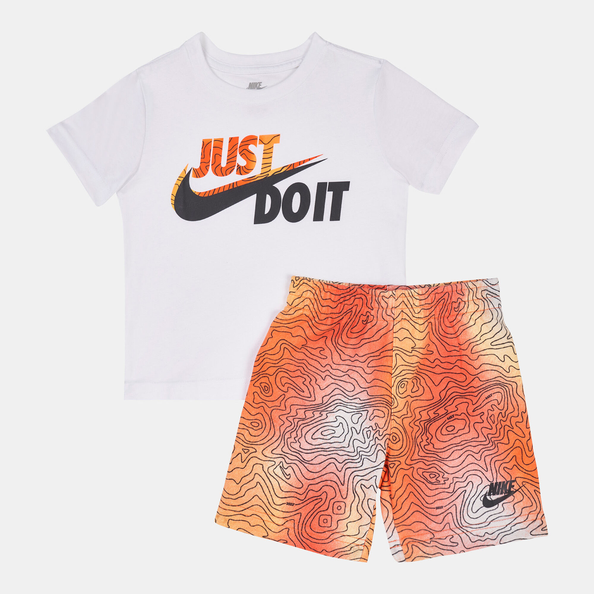 Kids Elevate T Shirt and Shorts Set Baby And Toddler Orange Nike in Kuwait SSS
