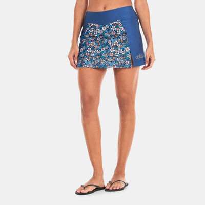 COEGA Women's Printed Swim Skirt Blue