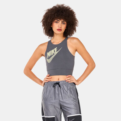 Nike Women's Sportswear Dance Cropped Tank Top Grey