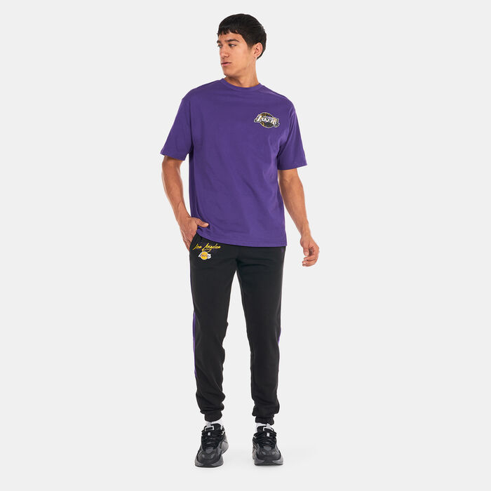 New Era Men's Los Angeles Lakers Script Joggers Black image number 2