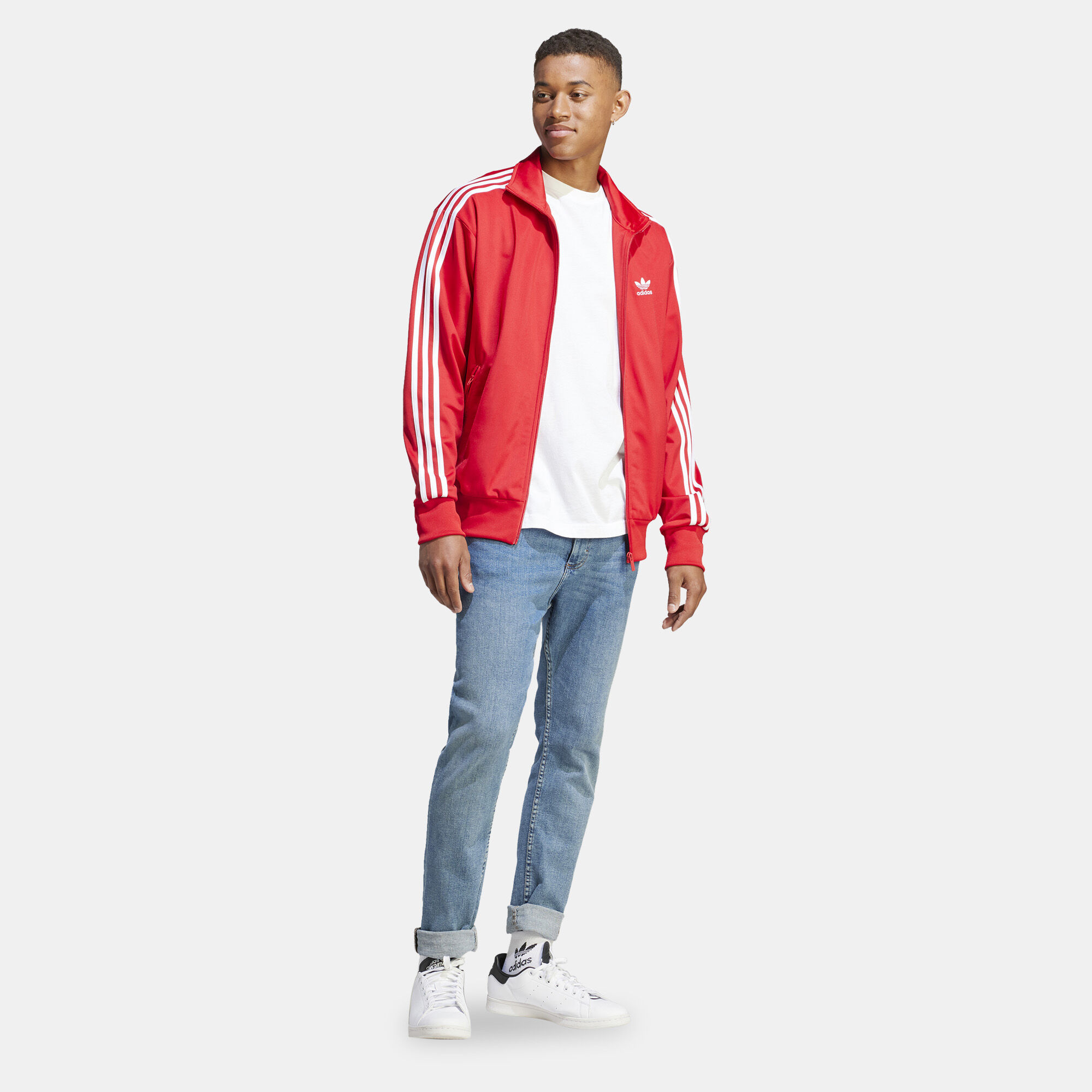 Adidas track jacket with jeans top