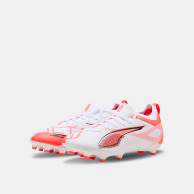 PUMA Kids' ULTRA 5 MATCH Firm Ground/Artificial Ground Football Shoes White