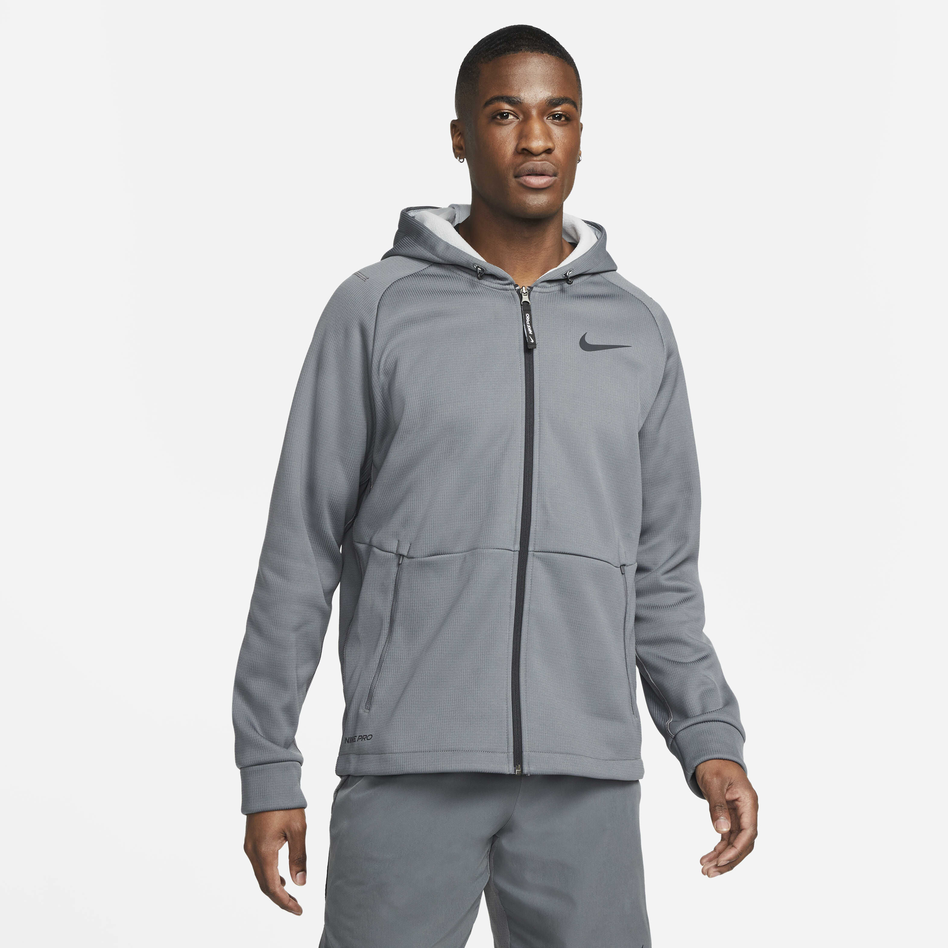 Men s Therma Sphere Therma FIT Hooded Fitness Jacket Grey Nike in Kuwait SSS