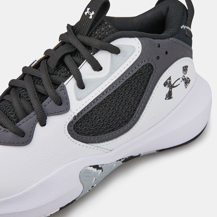 Under Armour Kids' UA Lockdown 6 Basketball Shoe (Older Kids) White image number 4