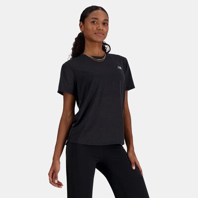 New Balance Women's Athletics Running T-Shirt Black