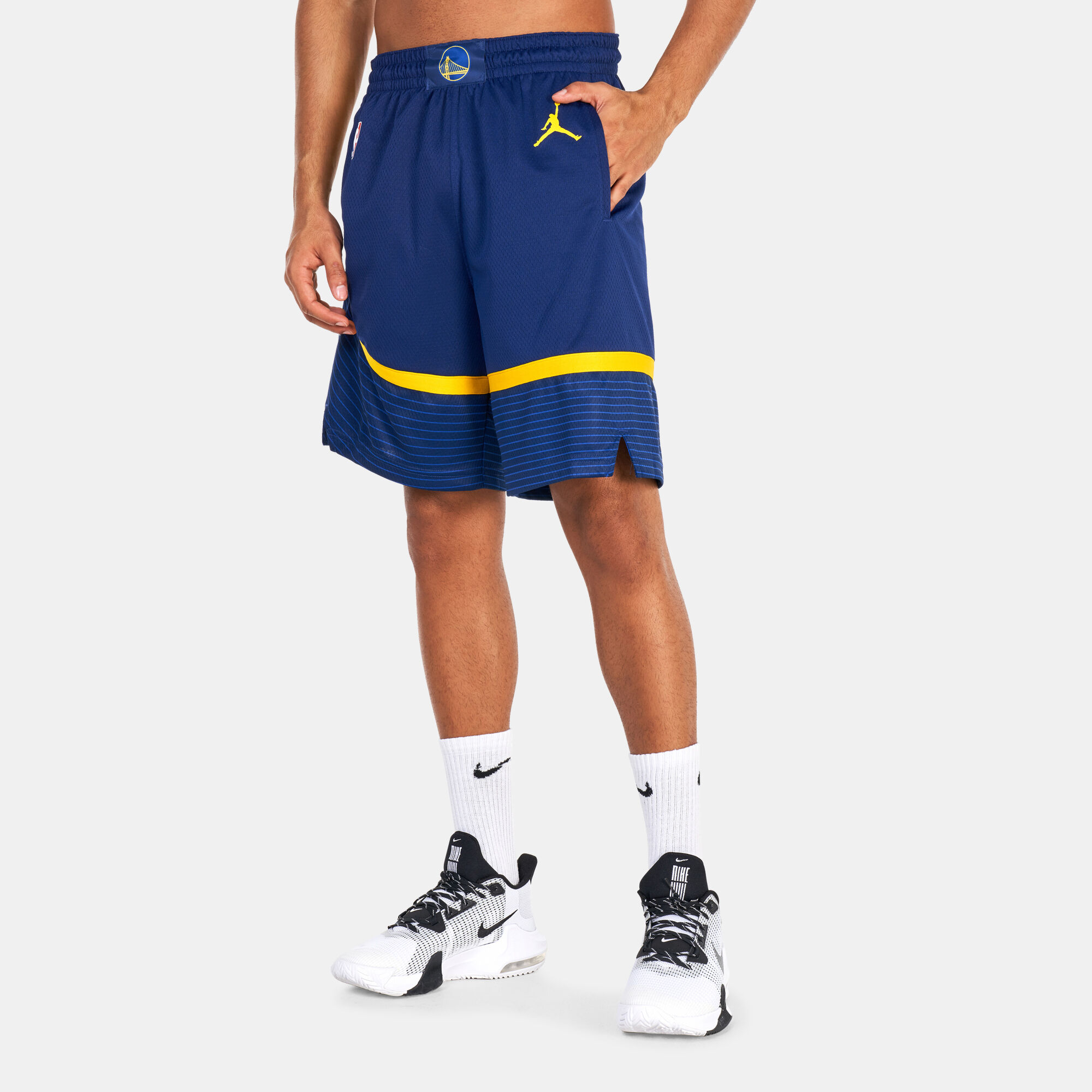 Nike NBA Golden State Warriors Swingman Shorts - White - Mens