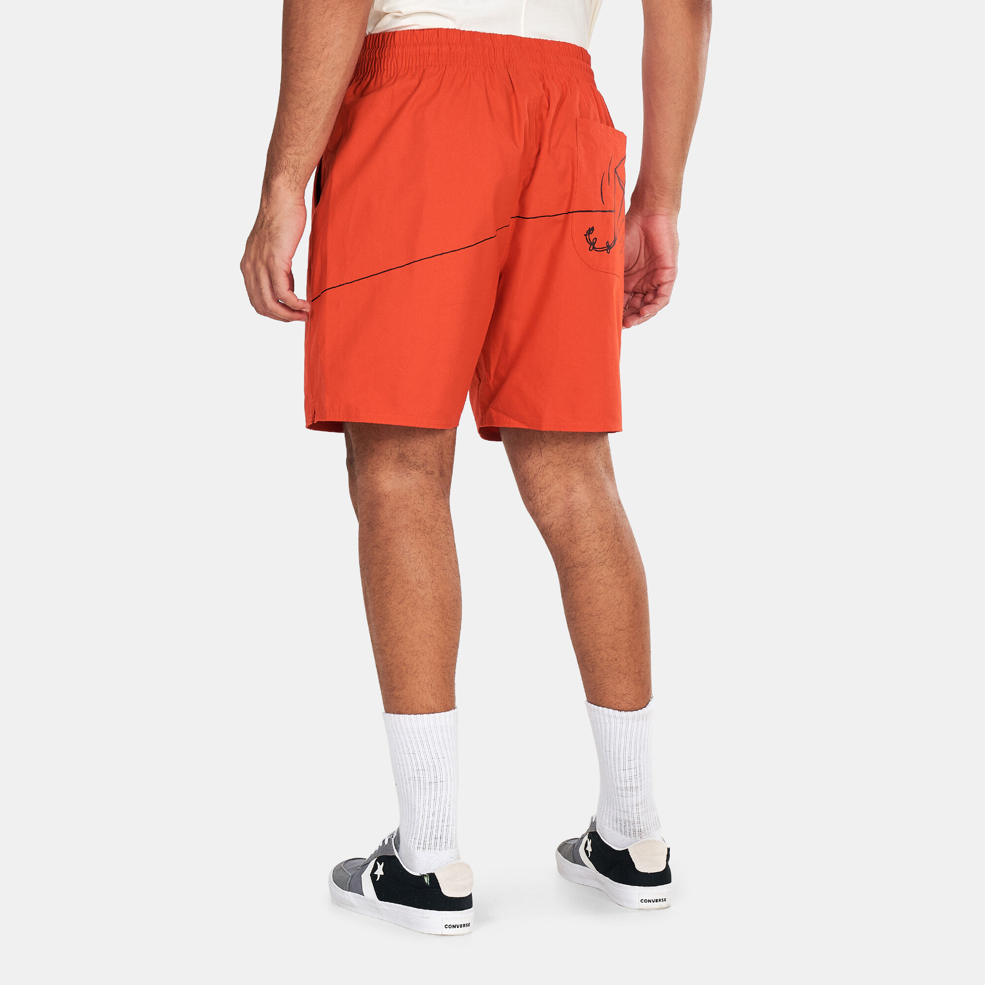 Mens red converse shorts discount