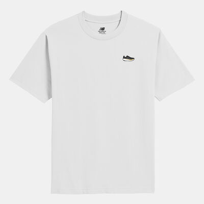 New Balance Men's Athletics 1080 Print Running T-Shirt White