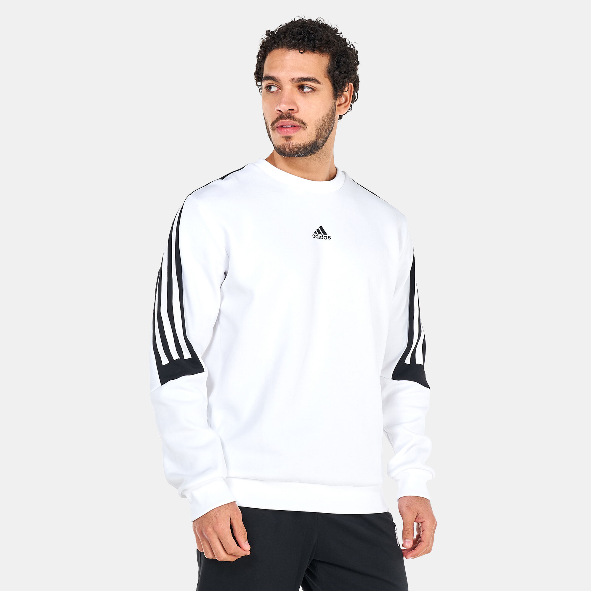 Men s Future Icons 3 Stripes Sweatshirt White adidas in Kuwait SSS