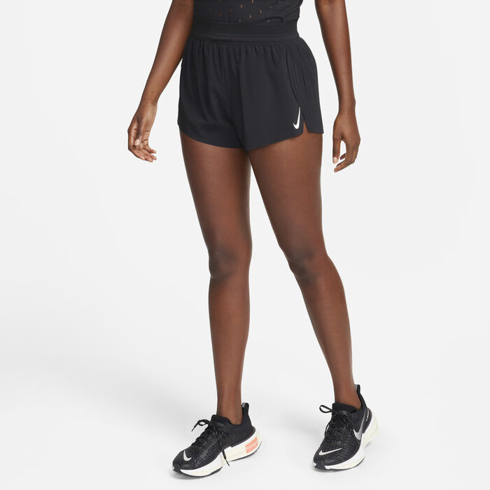 Nike Women's AeroSwift Dri-FIT ADV Mid-Rise Running Shorts Black image number 0