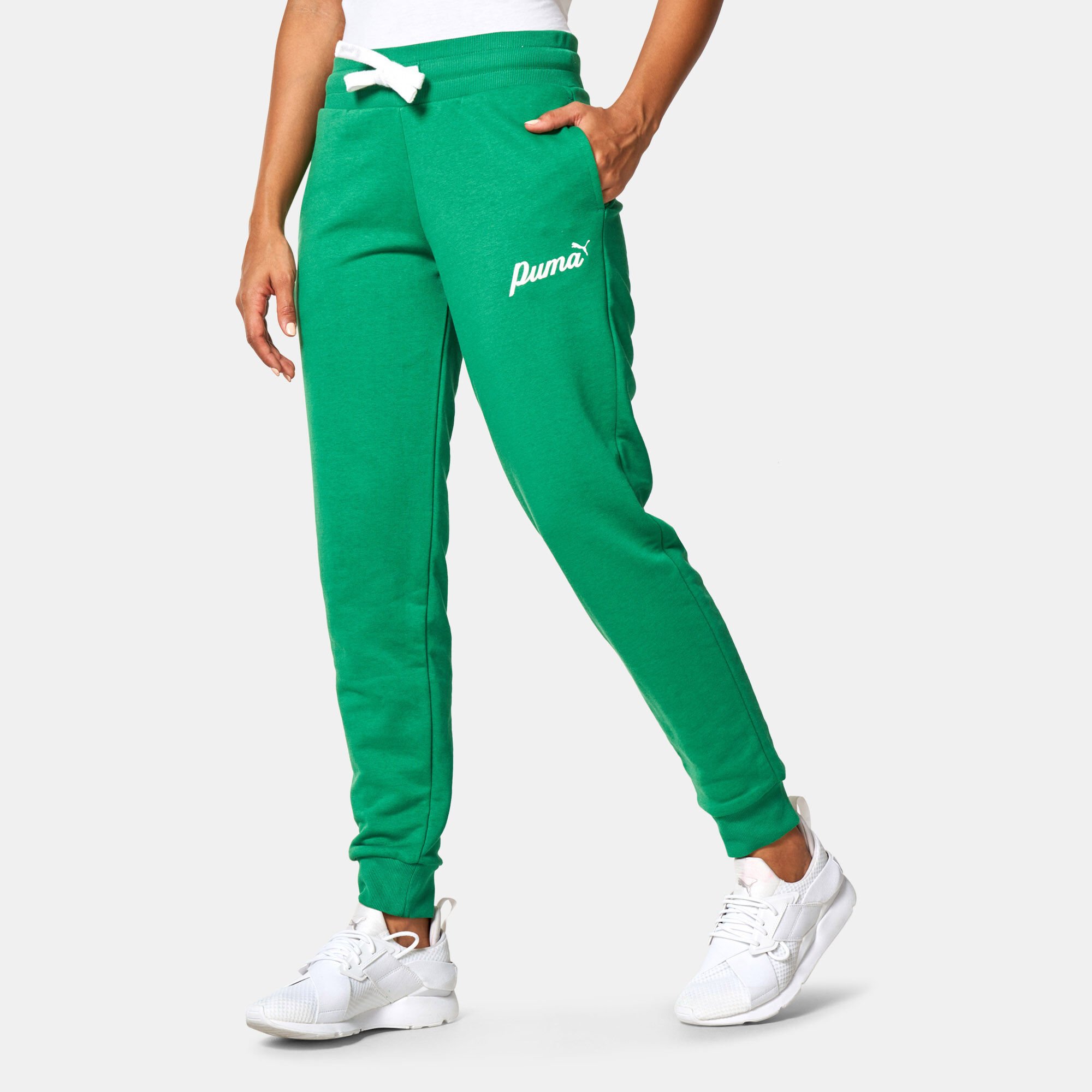 Women s ESS Script Sweatpants Green PUMA in Kuwait SSS