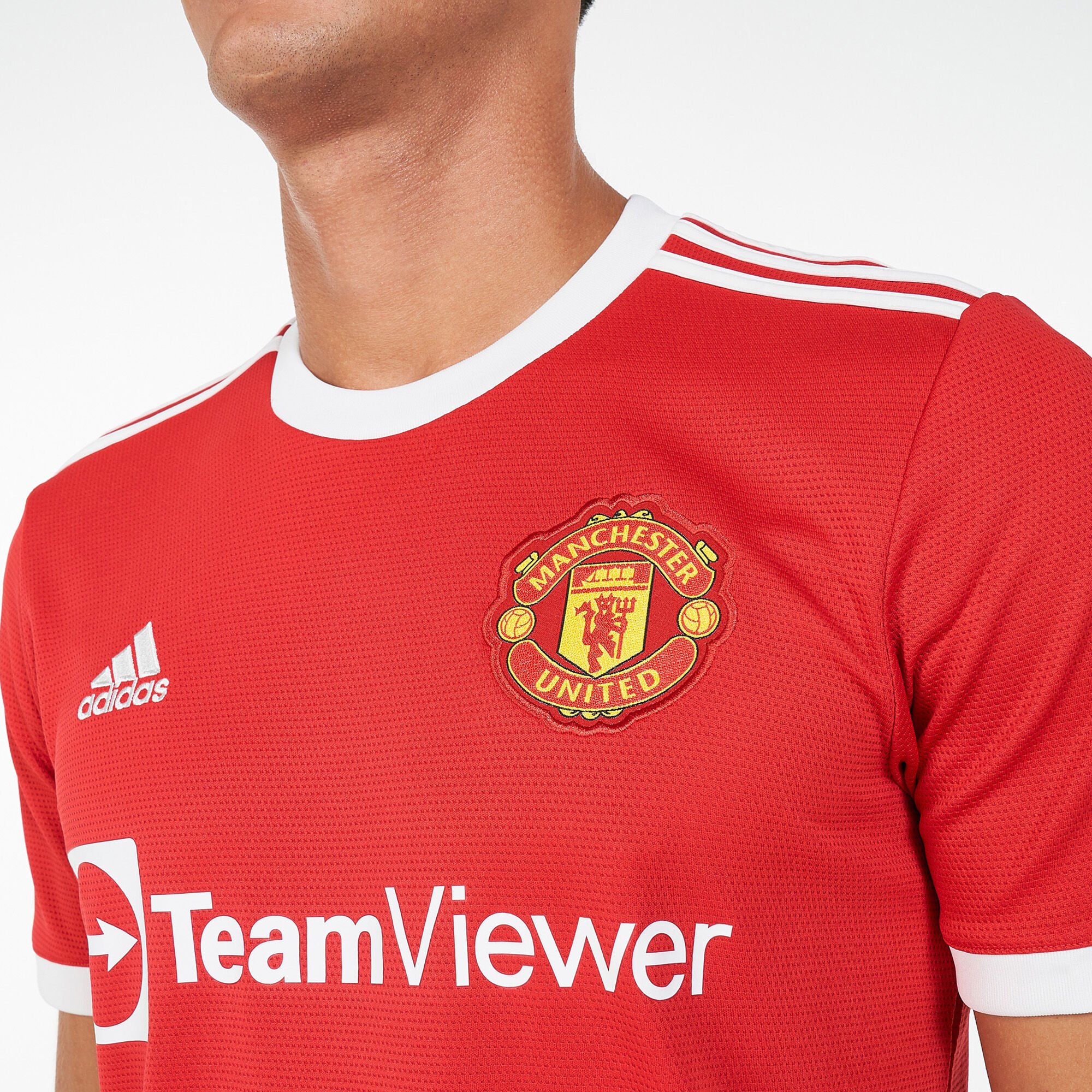 Buy adidas Men s Manchester United Home Jersey 2021 22 Red in