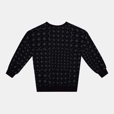 Nike Kids' Essentials Allover Print Sweatshirt Grey