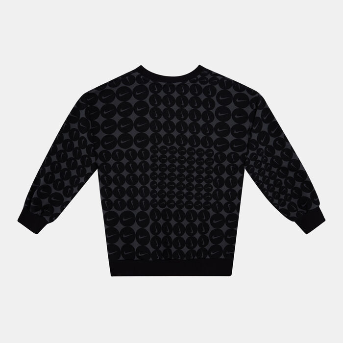 Nike Kids' Essentials Allover Print Sweatshirt Grey image number 1