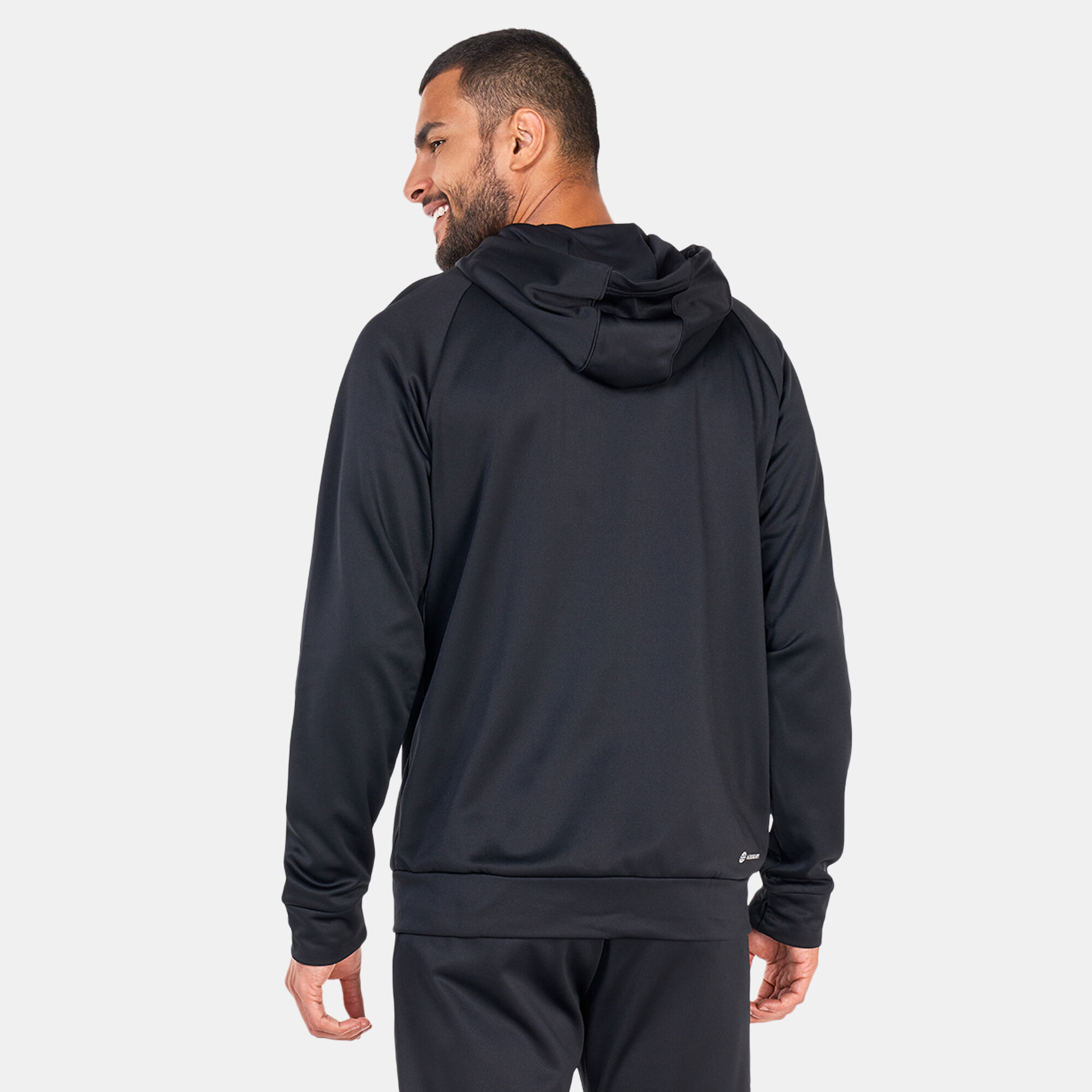 Adidas hoodie small logo hot sale