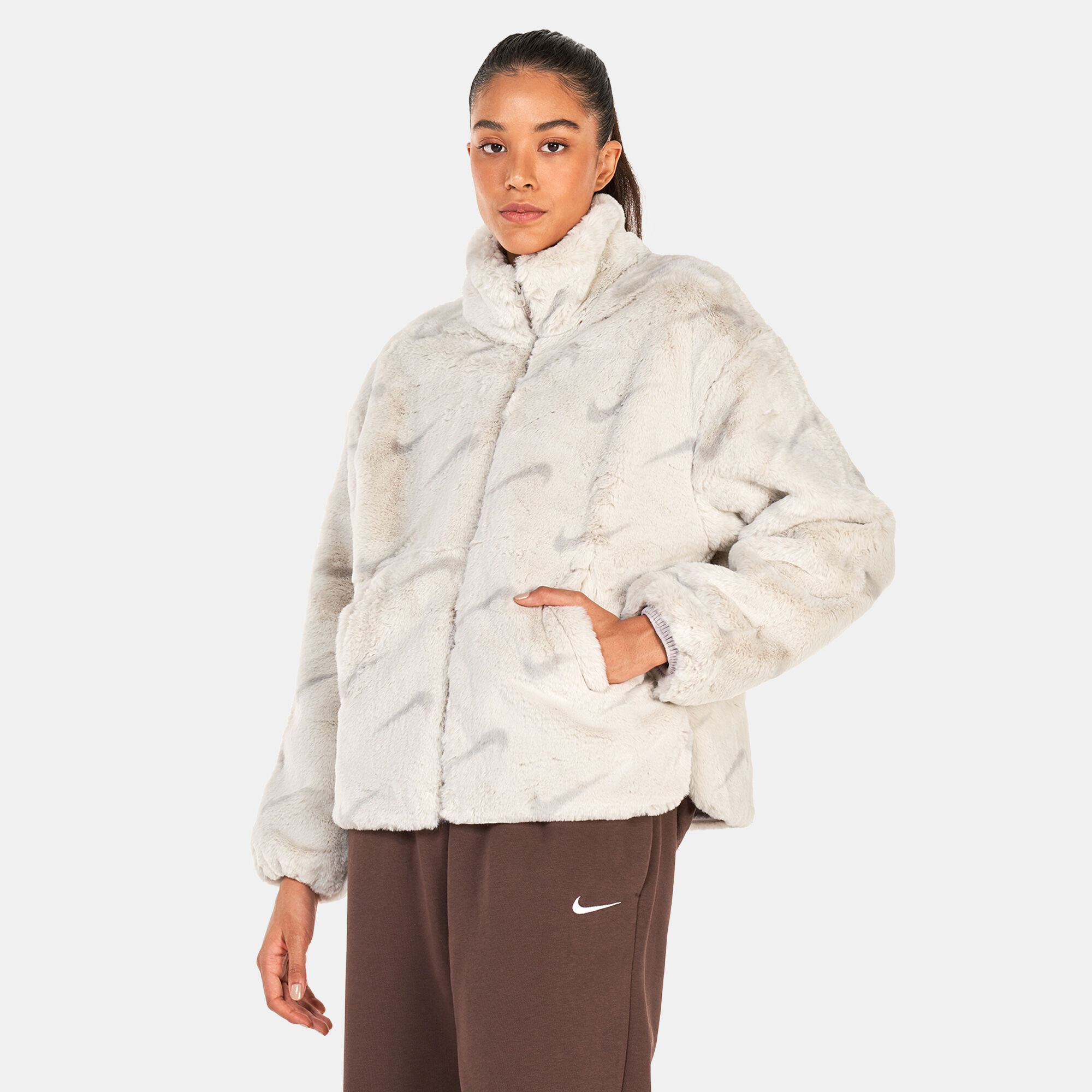 Nike fur coat top