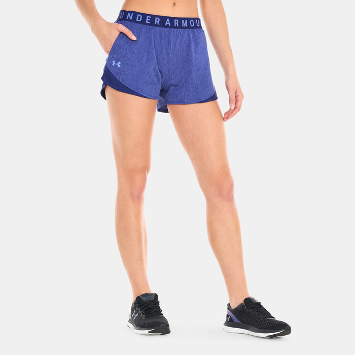 Under Armour Women's UA Play Up 3.0 Twist Shorts Blue image number 0