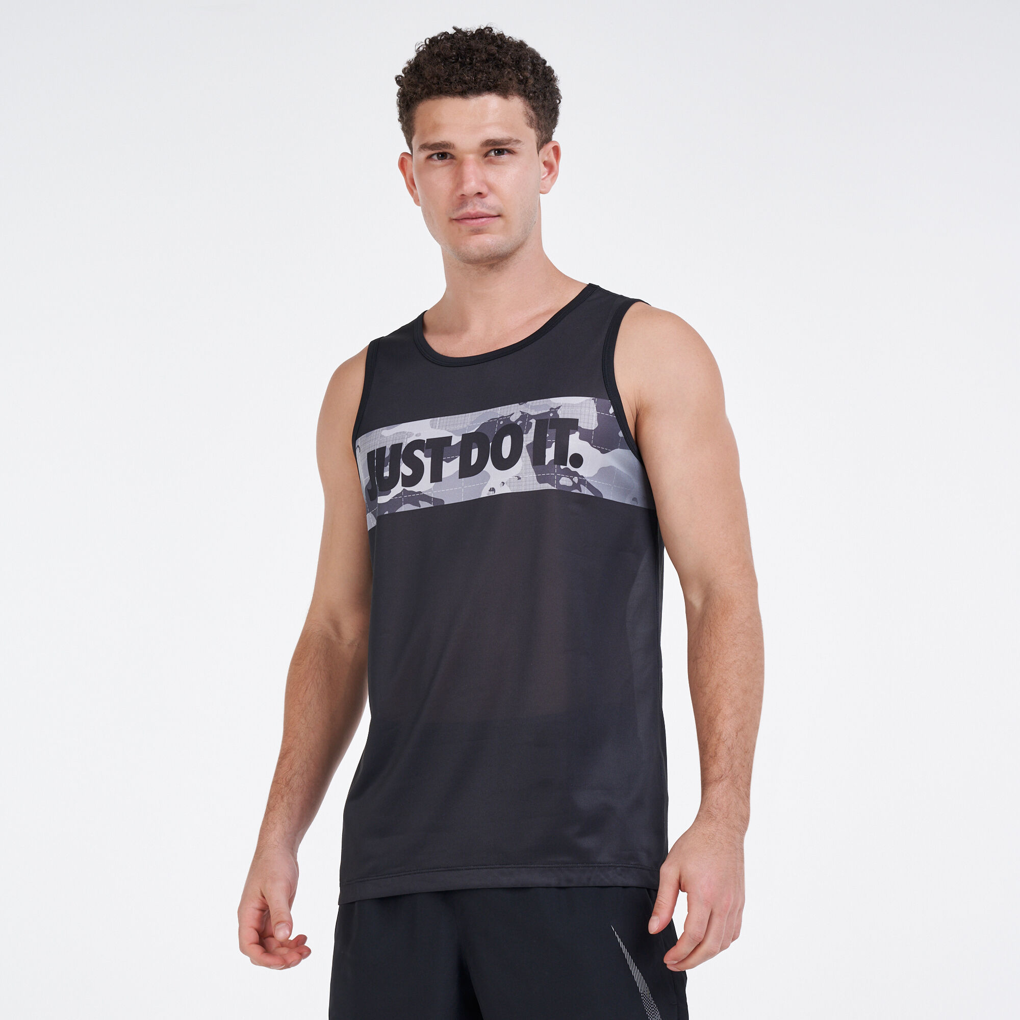 Buy Nike Men s Dri FIT Graphic Training Tank Top Black in Kuwait SSS