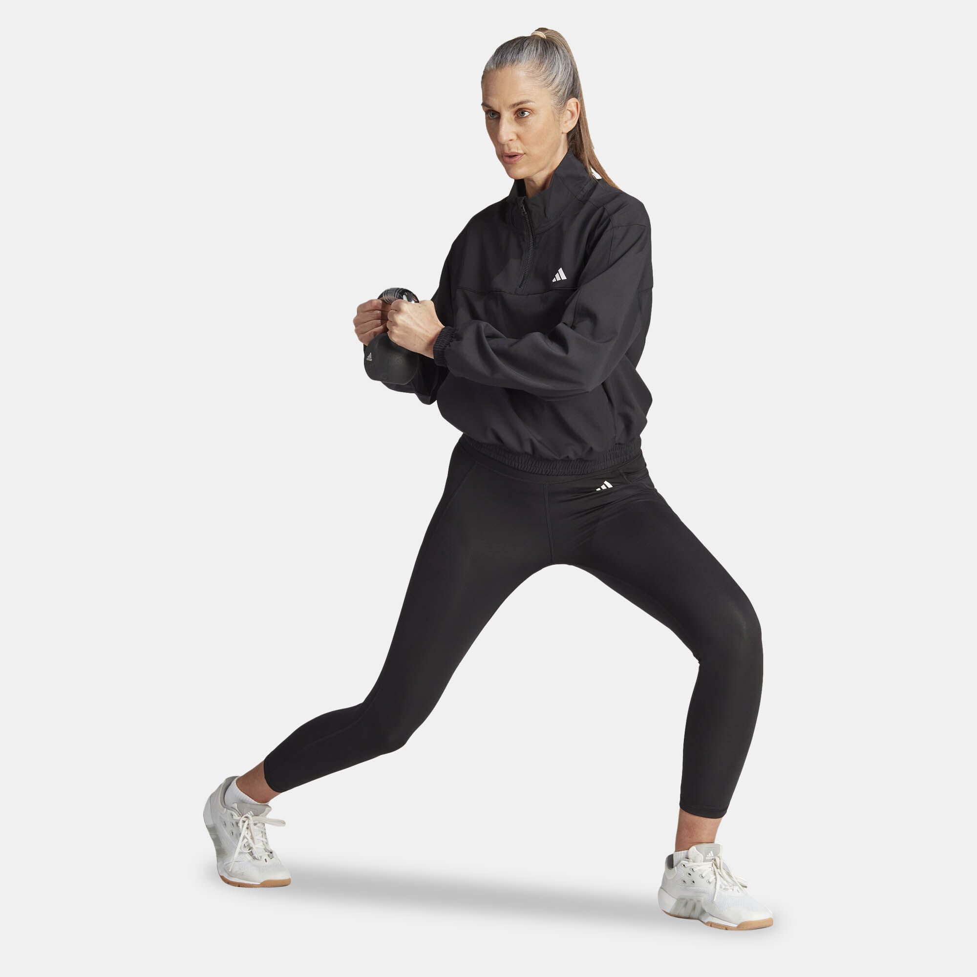 Women s Train Essentials Woven 1 4 Zip Training Track Top Black adidas in Kuwait SSS