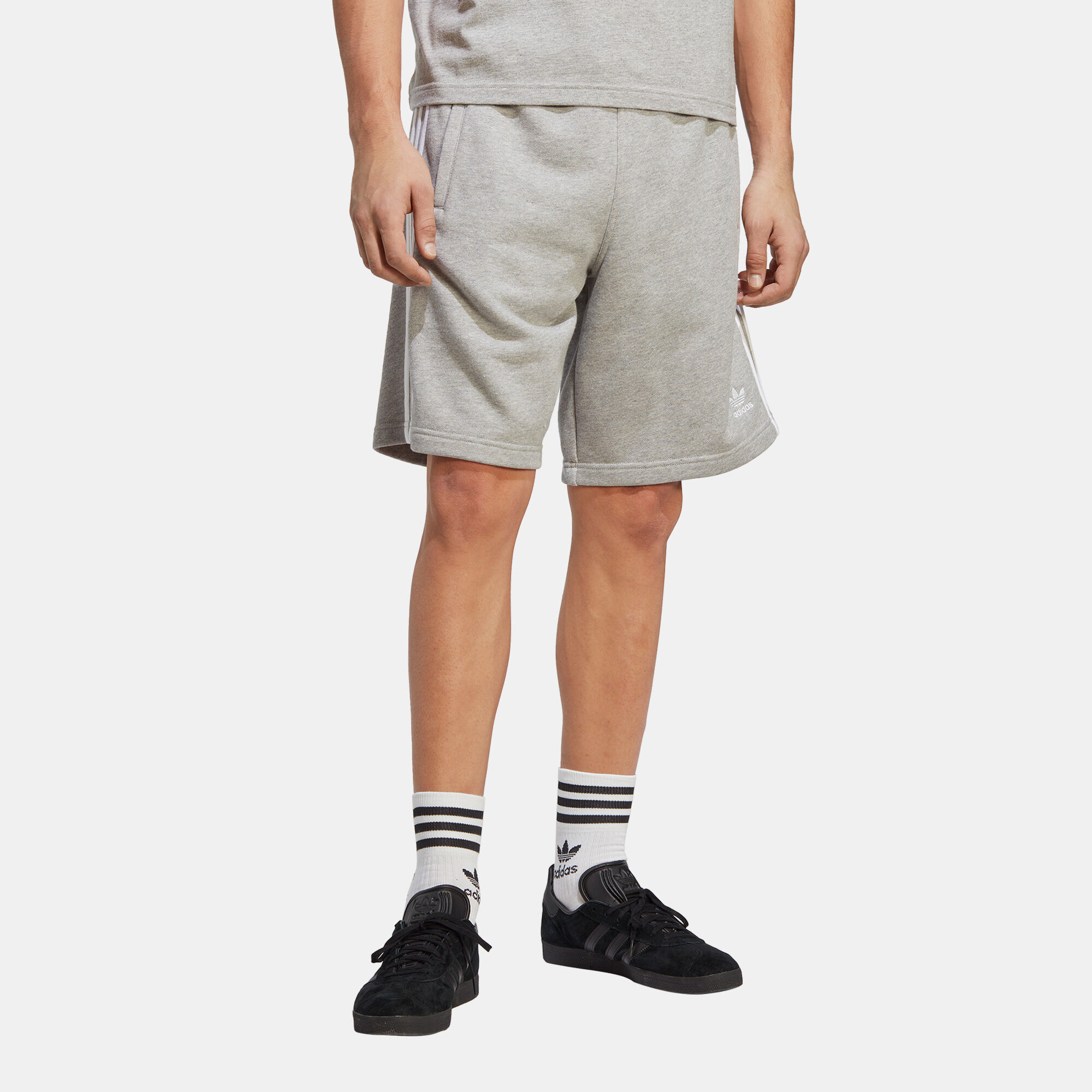 Grey adidas sweat shorts hotsell