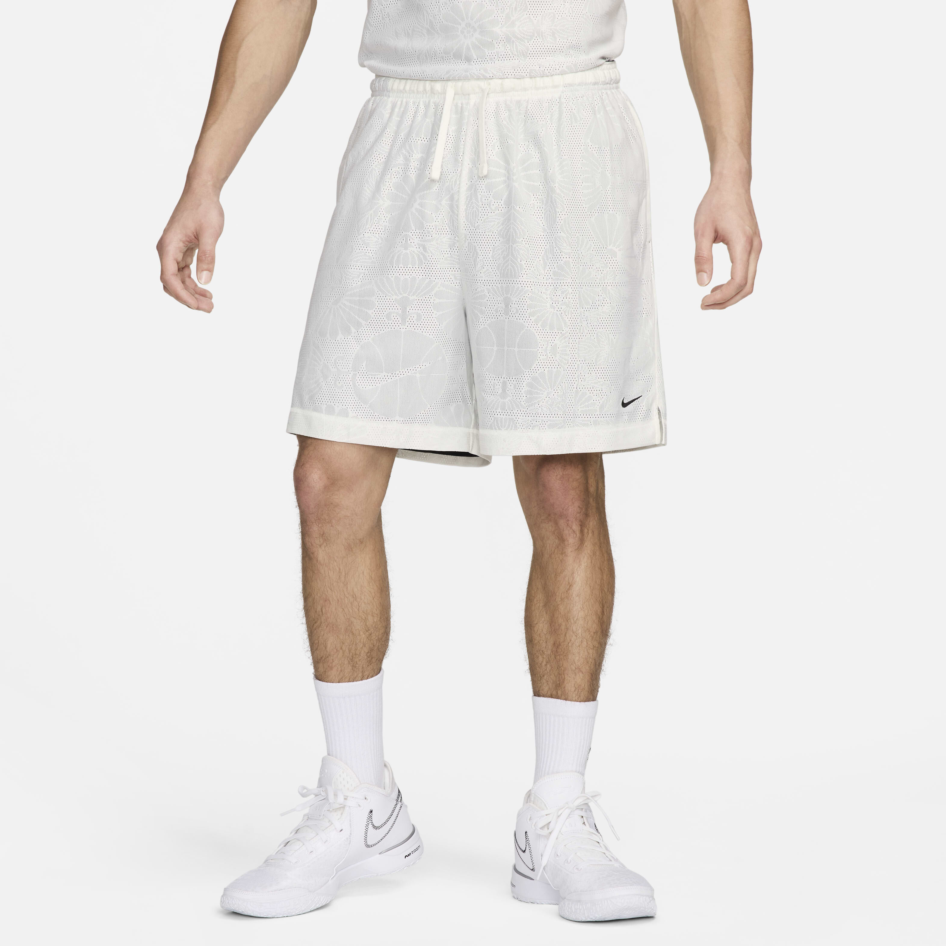 White mesh basketball shorts on sale