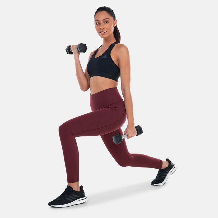 adidas Women's Yoga Studio 7/8 Training Leggings Red image number 2