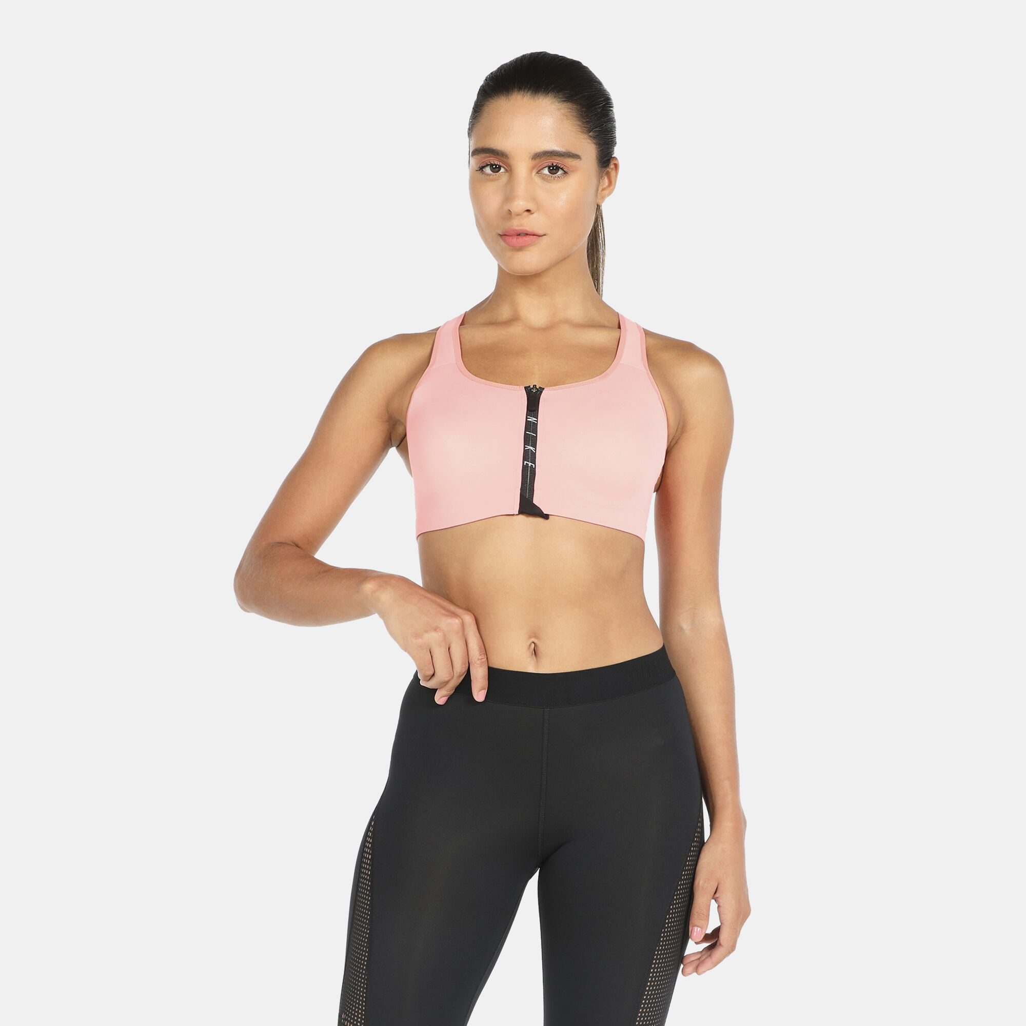 Nike shape 2025 zip bra