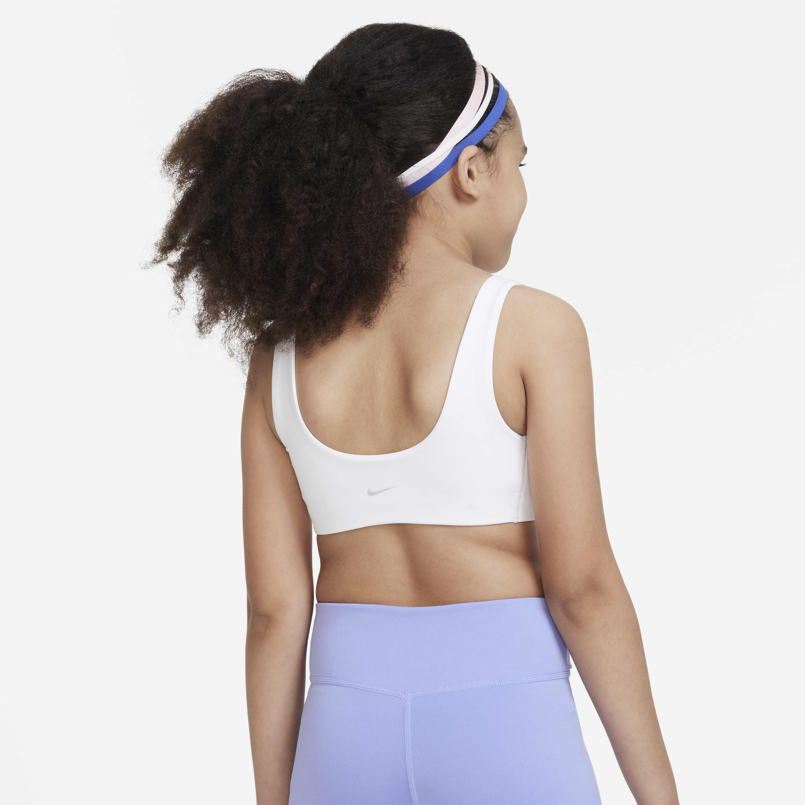 Kids white sports bra sales