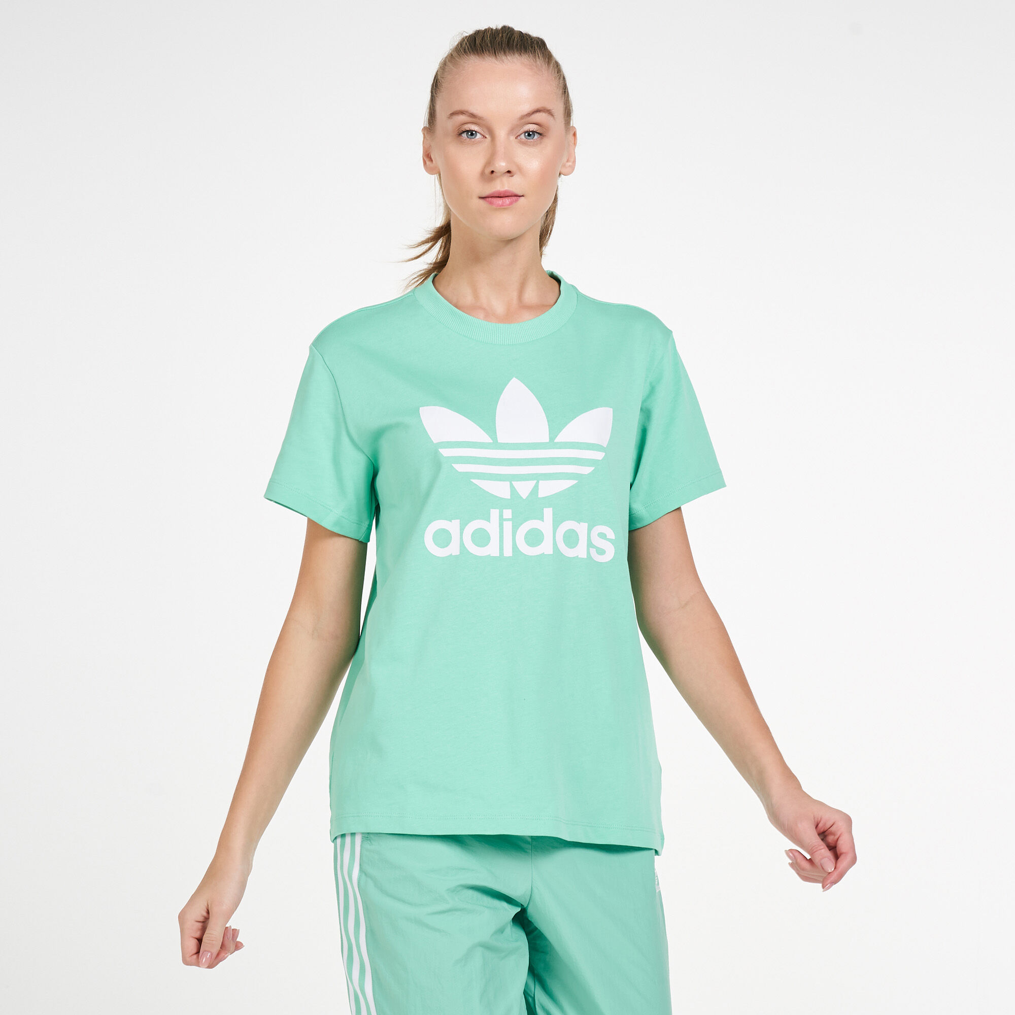 Adidas originals women's boyfriend trefoil t-shirt online