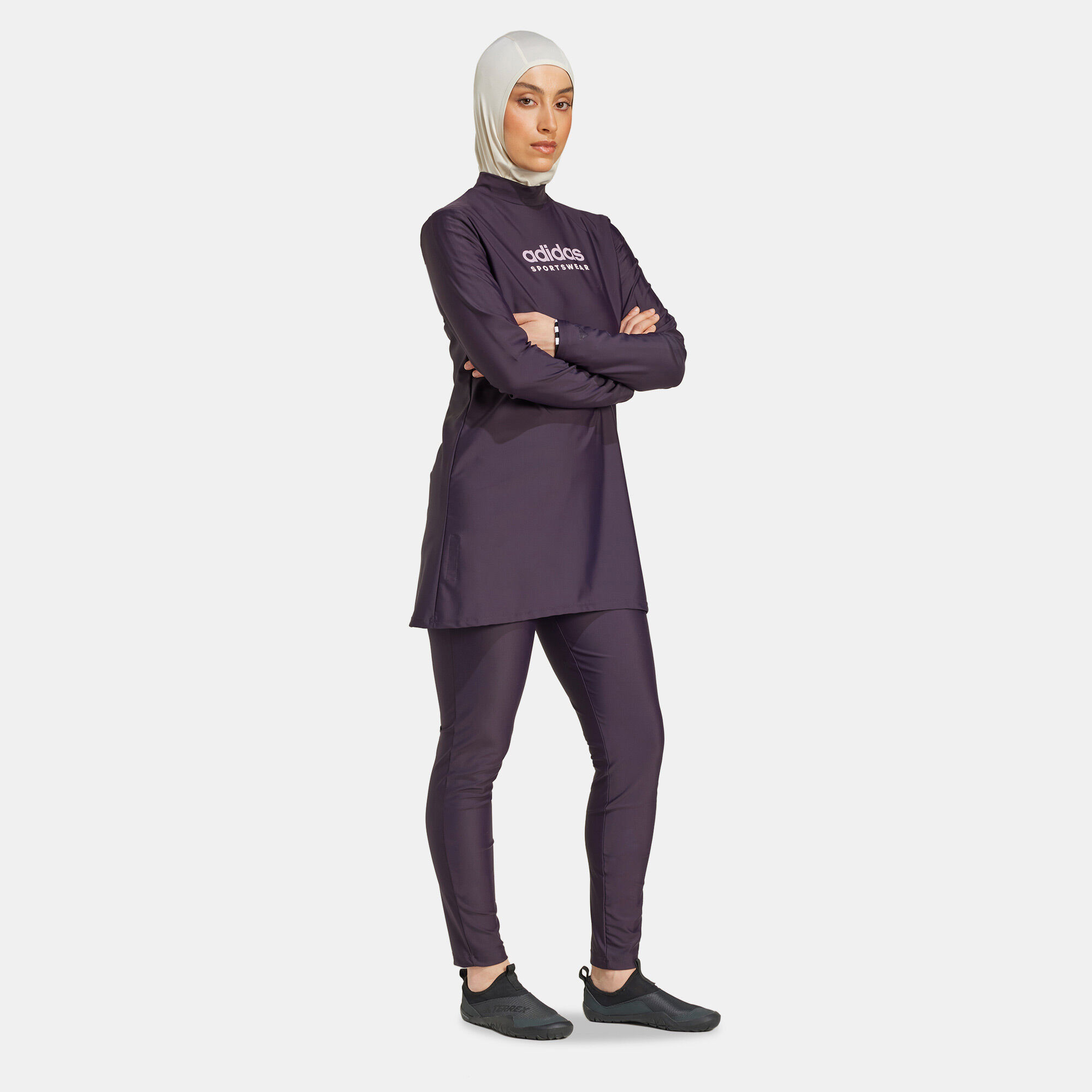 Women s Padded Full Cover Wear 3 Piece Swiming Set Black adidas in Kuwait SSS