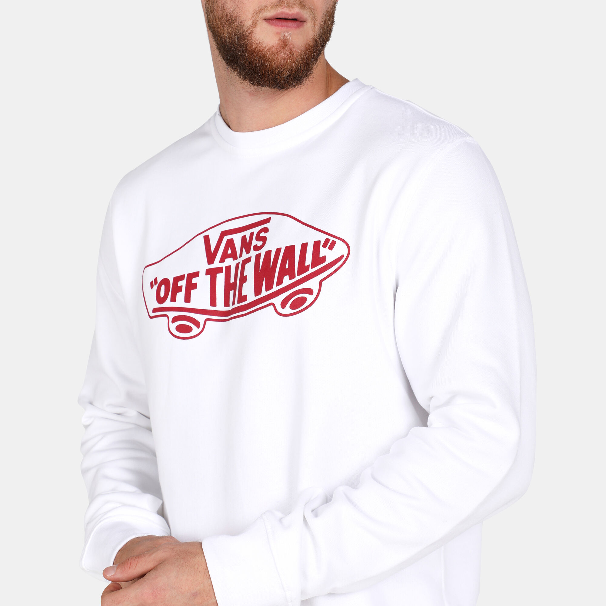 Buy Vans Men s Off The Wall Crew II Sweatshirt White in Kuwait SSS