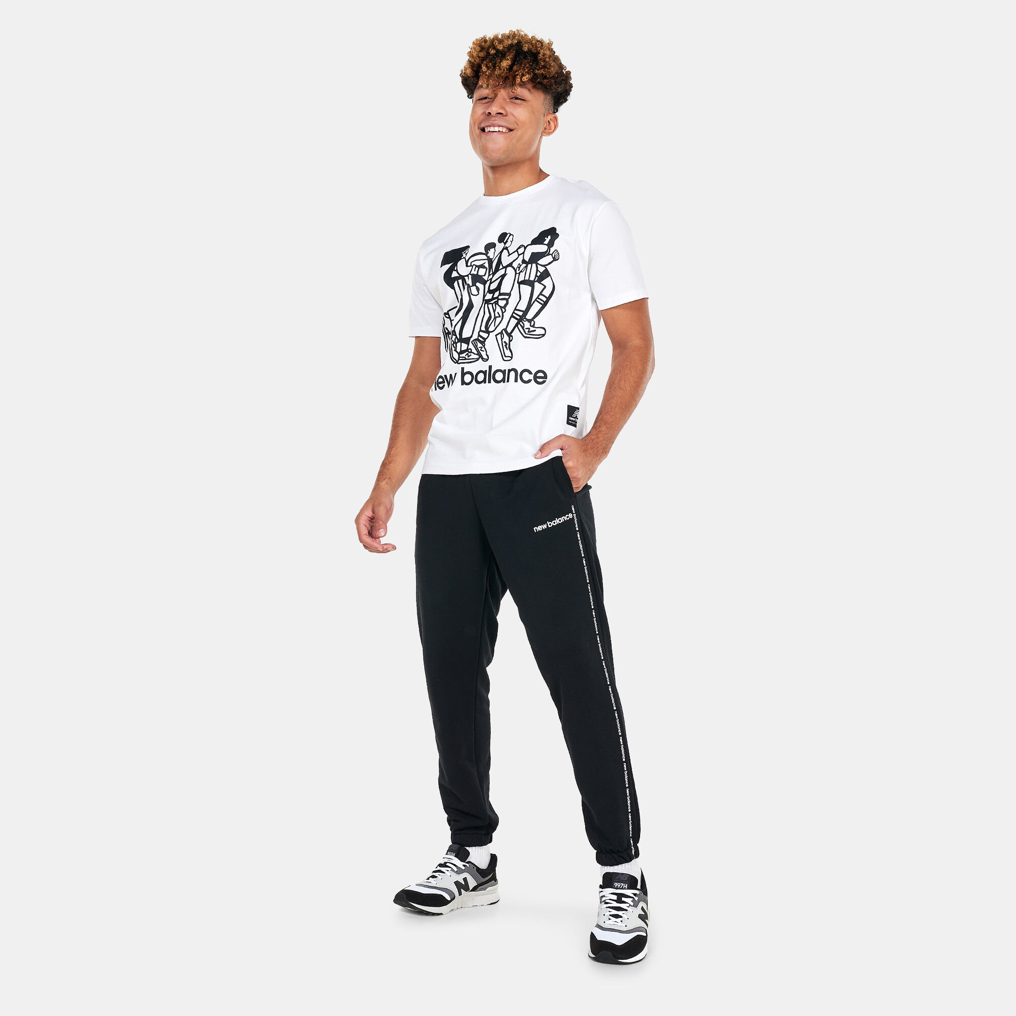 Men s Essentials Seasonal Fleece Joggers Black New Balance in Kuwait SSS