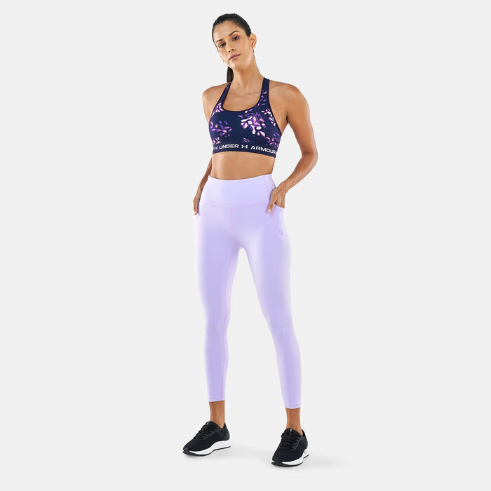 Under Armour Women's Armour® Printed Training Sports Bra Purple in Kuwait