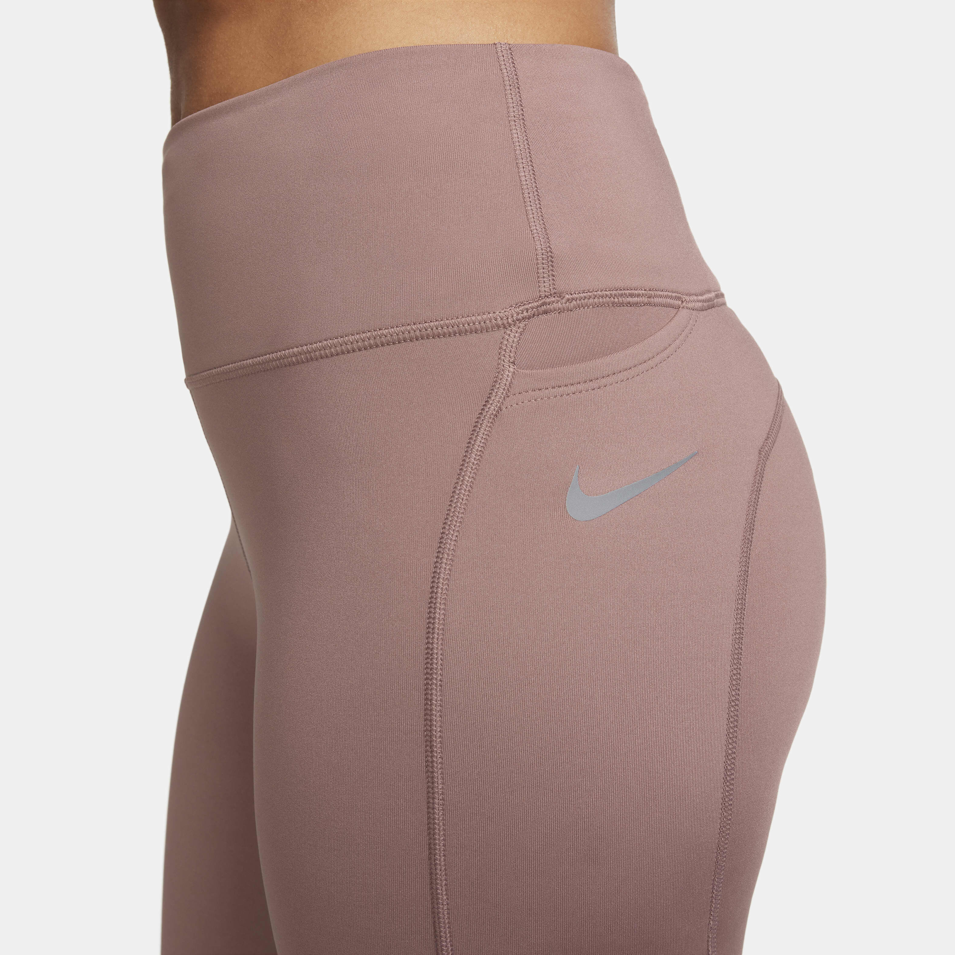 Women s Fast Mid Rise Crop Running Leggings Pink Nike in Kuwait SSS