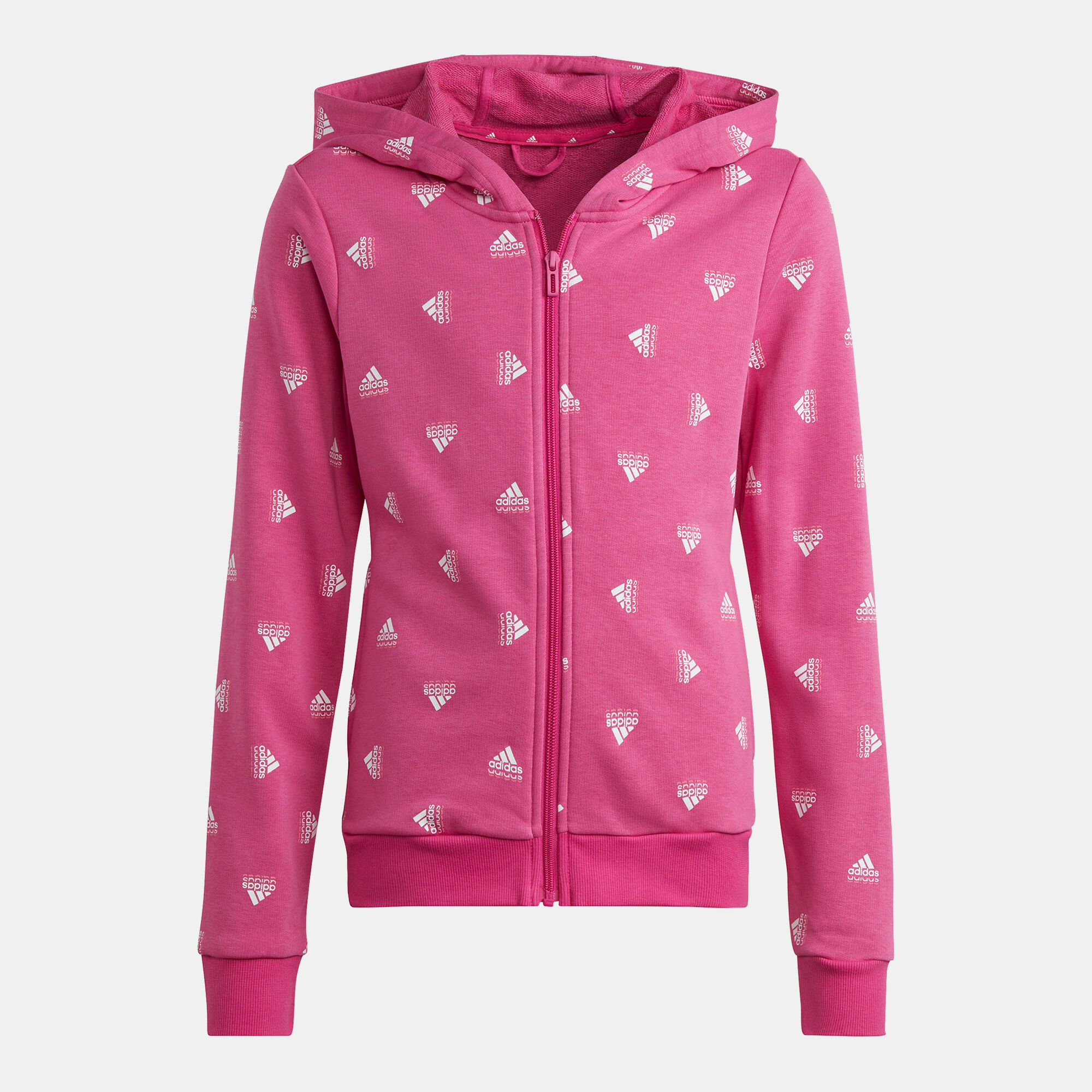 Kids Brand Love Print Full Zip Hoodie Pink adidas in Kuwait SSS