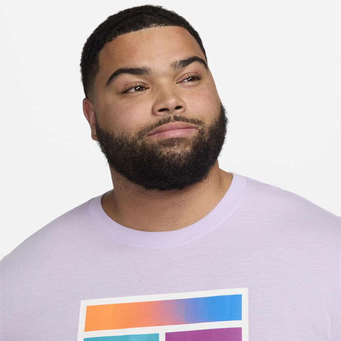 Nike Men's Court Dri-FIT Tennis T-Shirt Pink image number 6