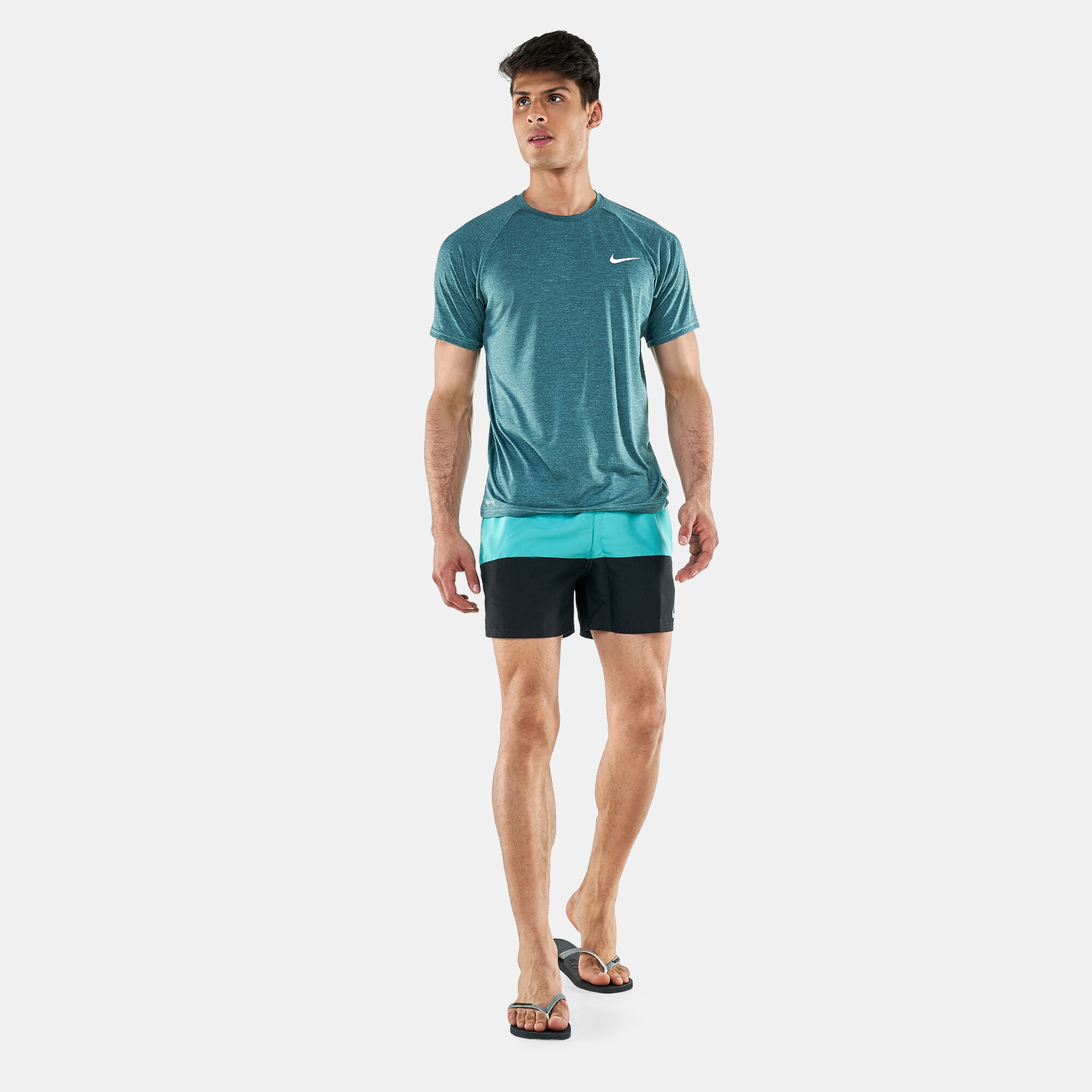 Men s Split Panel 5 Inch Swimming Shorts Green Nike Swim in Kuwait SSS