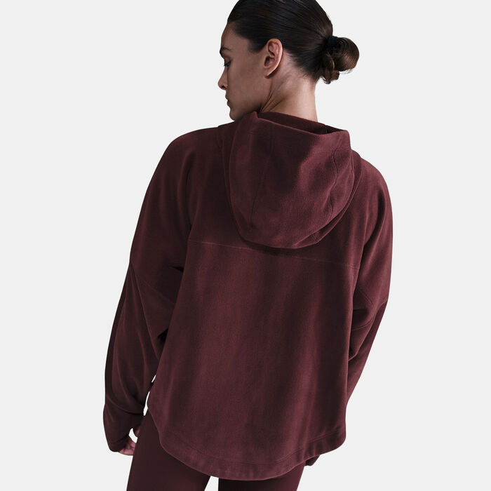 Nike Women's One Therma-FIT Full-Zip Top Brown image number 4