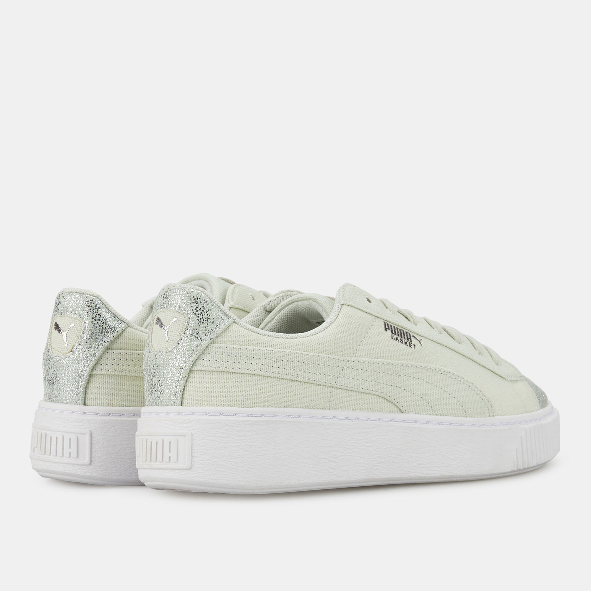 Puma basket hot sale platform canvas