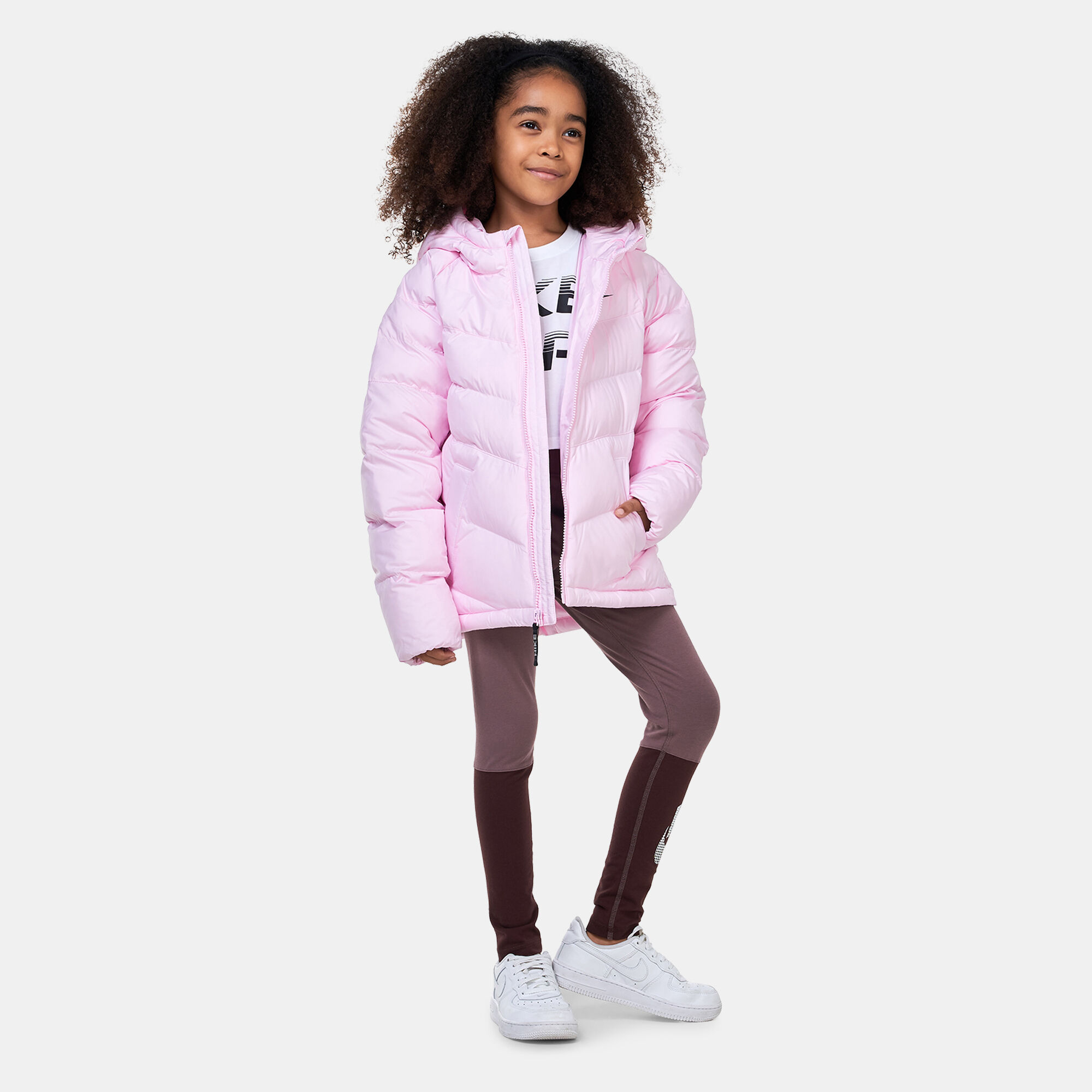 Kids Sportswear Synthetic Fill Hooded Puffer Jacket Older Kids Pink Nike in Kuwait SSS