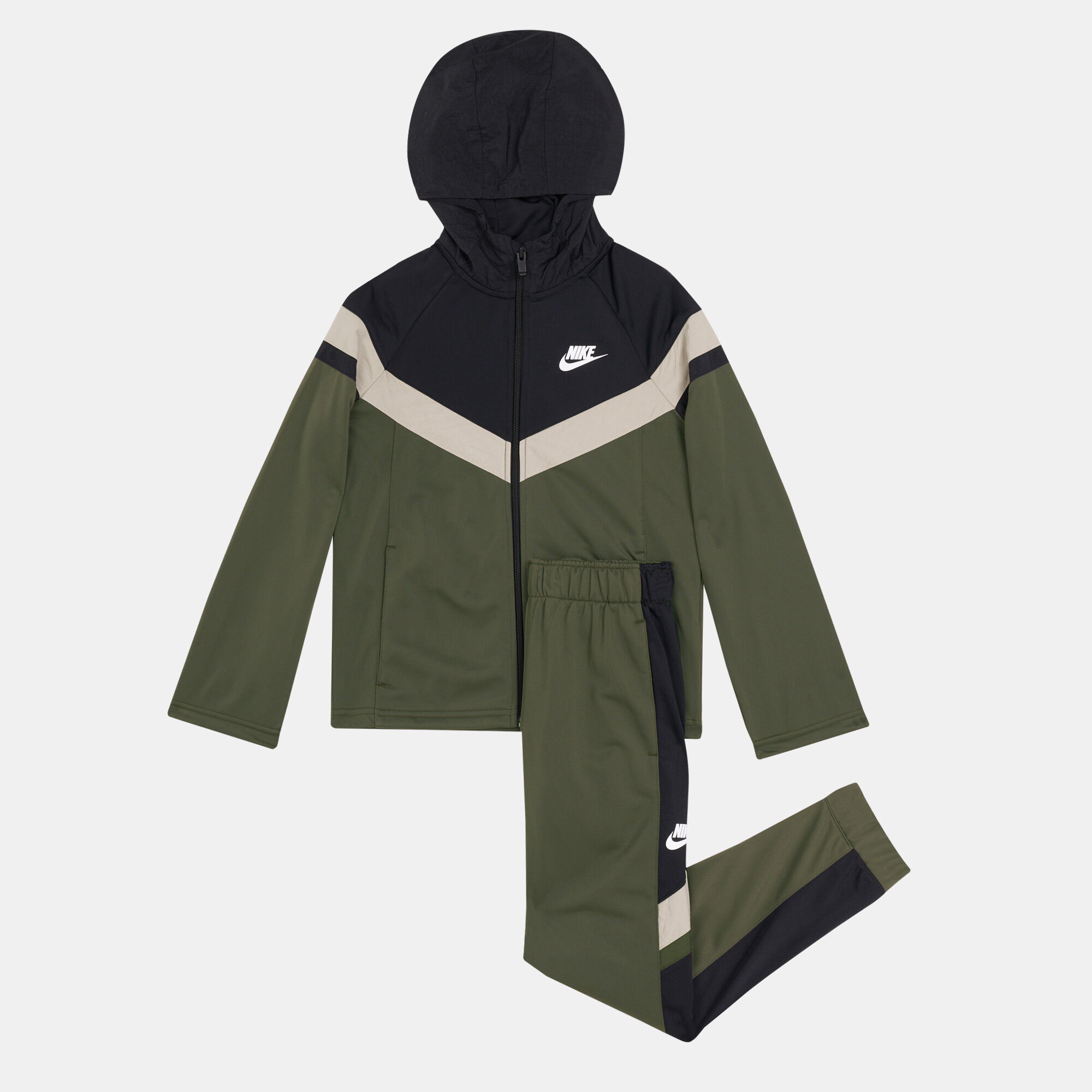 Nike woven tracksuit set in green shop