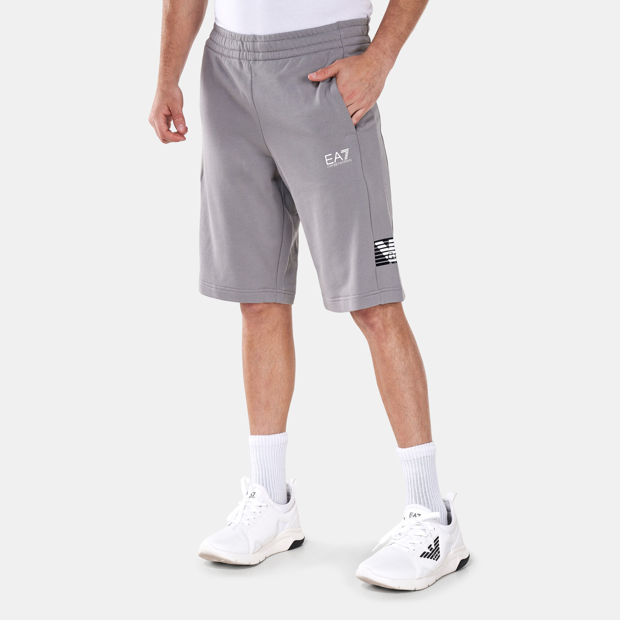 Men s Graphic Series Big Eagle Bermuda Shorts Grey EA7 Emporio Armani in Kuwait SSS