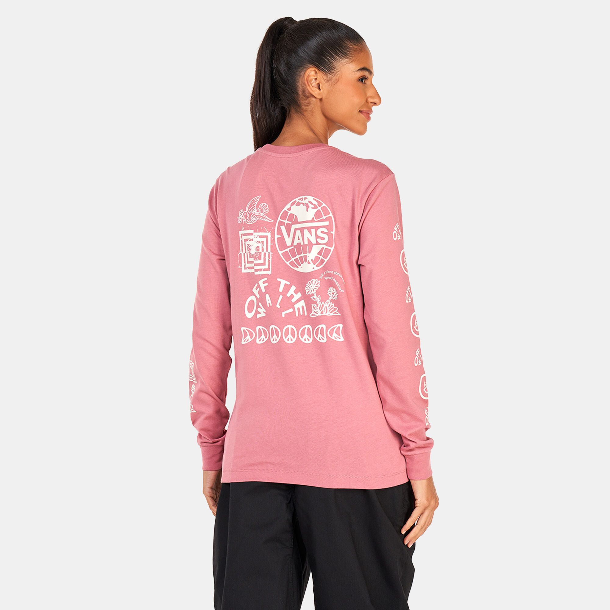 Vans pink long sleeve new arrivals