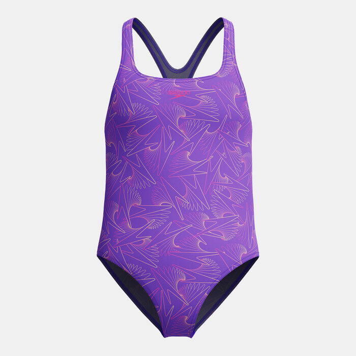 Speedo Kids' HyperBoom Medalist One-Piece Swimsuit Purple image number 0