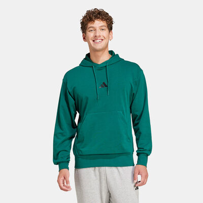 adidas Men's Essentials Feelcozy French Terry Hoodie Green