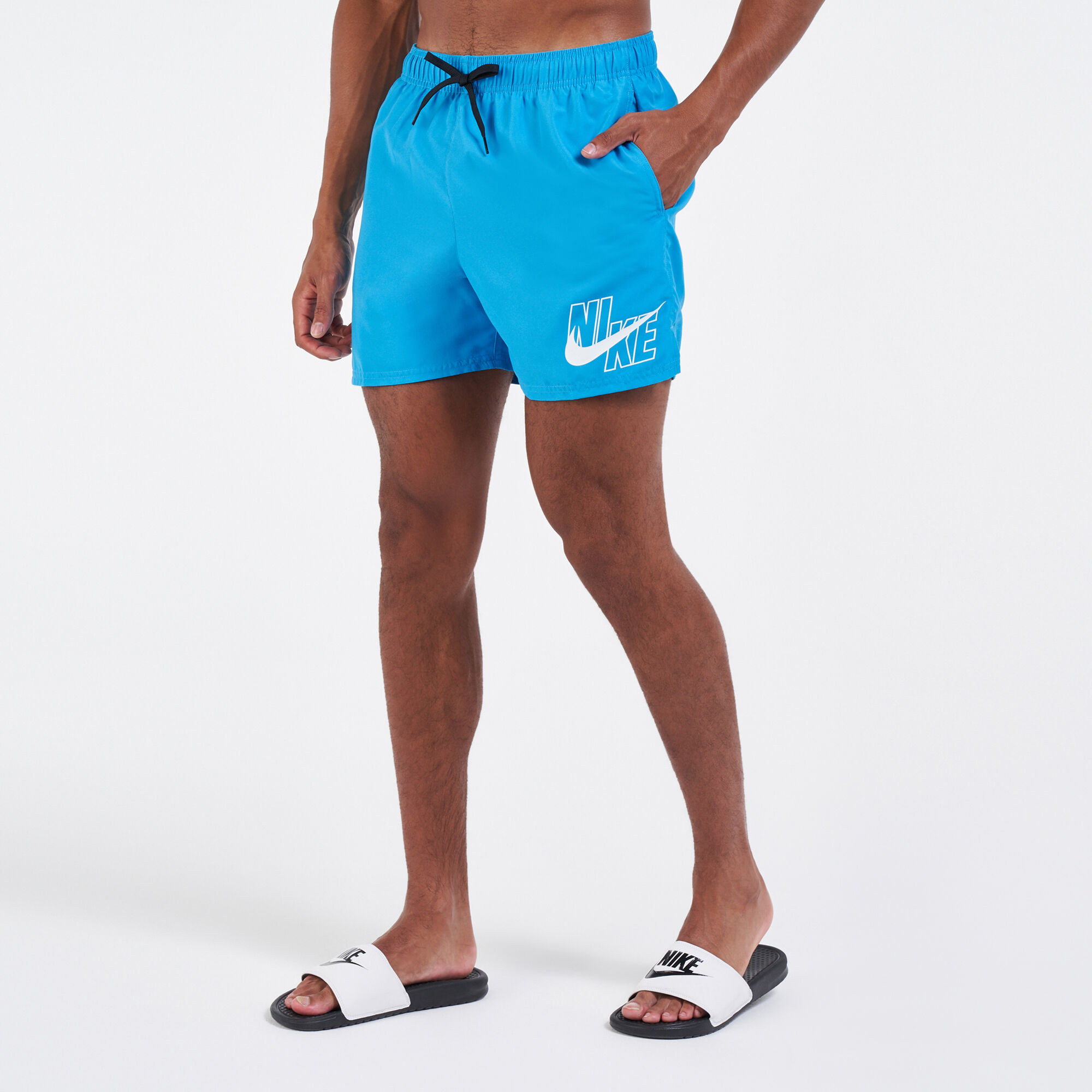 Men s 5 Inch Volley Swimming Shorts Yellow Nike Swim in Kuwait SSS
